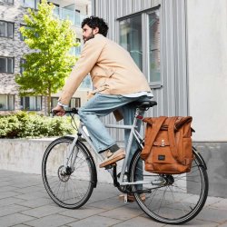 Weathergoods Sweden cykeltaske City Bikepack XL toffeebrun