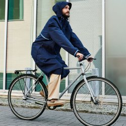 Weathergoods Sweden cykel regnjakke Imbris - navy bl� - S