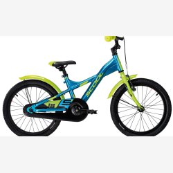 XXlite 18" aluminium drengecykel med fodbremse - bl/lime