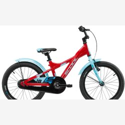 XXlite 18" aluminium brnecykel med fodbremse - rd/bl