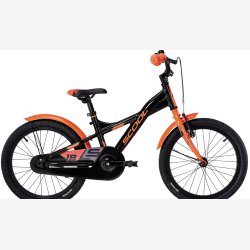 XXlite 18" aluminium drengecykel med fodbremse - sort/orange